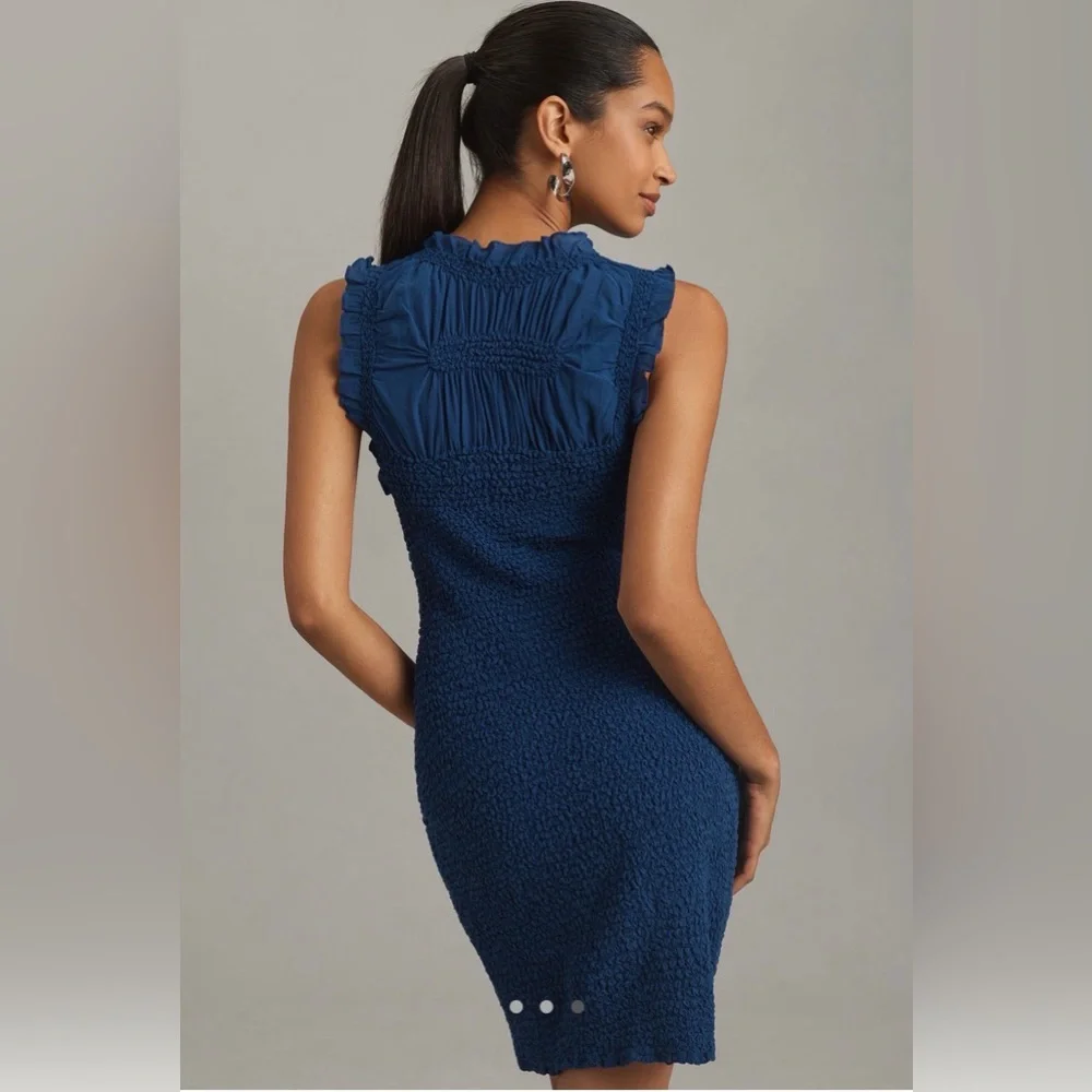 Anthropologie Ruffle-Trim Textured
Mini Dress - Picture 2 of 4